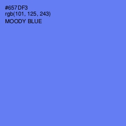 #657DF3 - Moody Blue Color Image