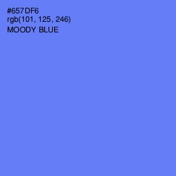 #657DF6 - Moody Blue Color Image