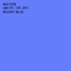 #657DFB - Moody Blue Color Image