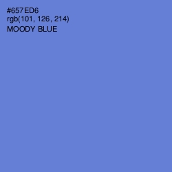 #657ED6 - Moody Blue Color Image
