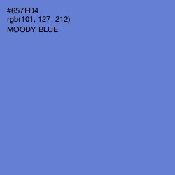 #657FD4 - Moody Blue Color Image
