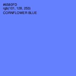 #6580FD - Cornflower Blue Color Image