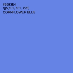 #6583E4 - Cornflower Blue Color Image