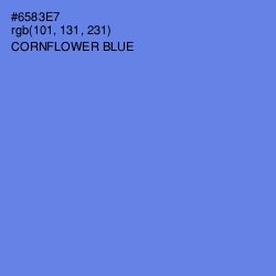 #6583E7 - Cornflower Blue Color Image
