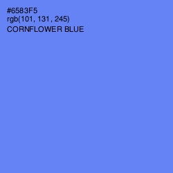 #6583F5 - Cornflower Blue Color Image