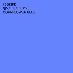 #6583FD - Cornflower Blue Color Image