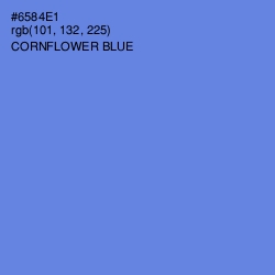 #6584E1 - Cornflower Blue Color Image