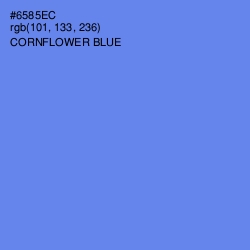 #6585EC - Cornflower Blue Color Image