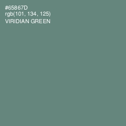 #65867D - Viridian Green Color Image