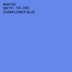 #6587EC - Cornflower Blue Color Image