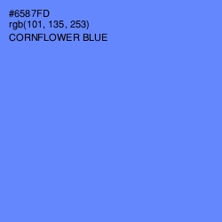 #6587FD - Cornflower Blue Color Image