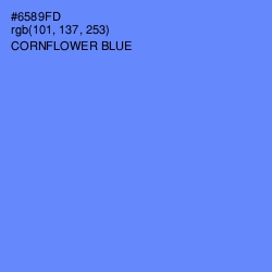 #6589FD - Cornflower Blue Color Image