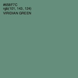 #658F7C - Viridian Green Color Image