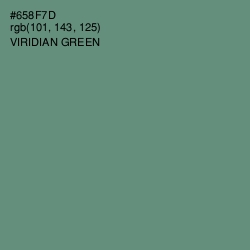 #658F7D - Viridian Green Color Image