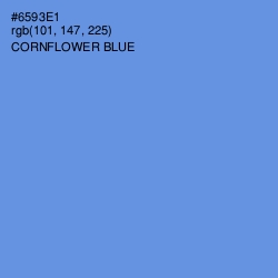 #6593E1 - Cornflower Blue Color Image