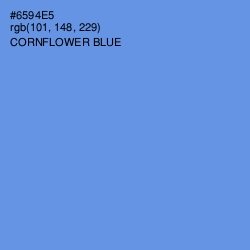 #6594E5 - Cornflower Blue Color Image