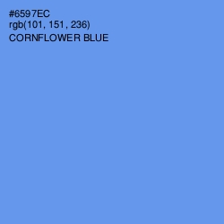 #6597EC - Cornflower Blue Color Image