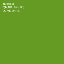 #659B23 - Olive Drab Color Image