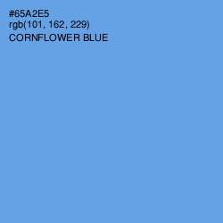 #65A2E5 - Cornflower Blue Color Image