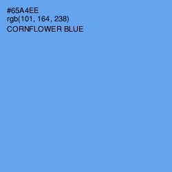 #65A4EE - Cornflower Blue Color Image