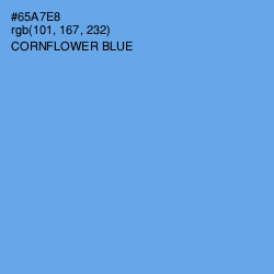 #65A7E8 - Cornflower Blue Color Image