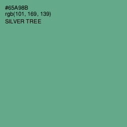 #65A98B - Silver Tree Color Image