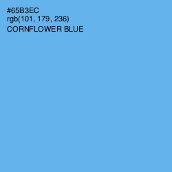 #65B3EC - Cornflower Blue Color Image