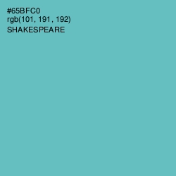 #65BFC0 - Shakespeare Color Image