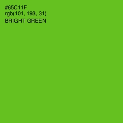 #65C11F - Bright Green Color Image