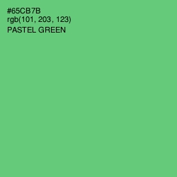 #65CB7B - Pastel Green Color Image