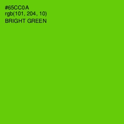 #65CC0A - Bright Green Color Image