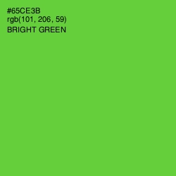 #65CE3B - Bright Green Color Image