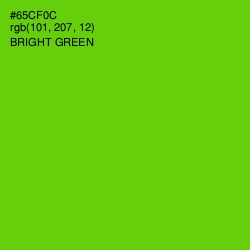 #65CF0C - Bright Green Color Image