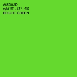 #65D92D - Bright Green Color Image