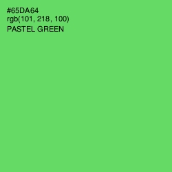 #65DA64 - Pastel Green Color Image