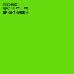 #65DB0D - Bright Green Color Image