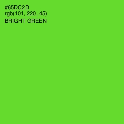 #65DC2D - Bright Green Color Image