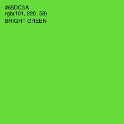 #65DC3A - Bright Green Color Image