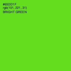 #65DD1F - Bright Green Color Image