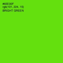 #65E00F - Bright Green Color Image