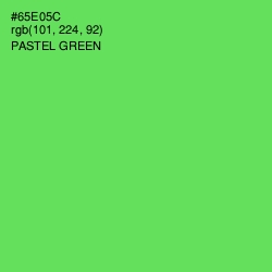 #65E05C - Pastel Green Color Image