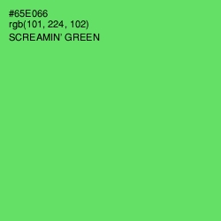 #65E066 - Screamin' Green Color Image