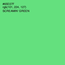 #65E07F - Screamin' Green Color Image