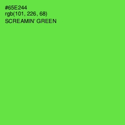 #65E244 - Screamin' Green Color Image