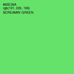 #65E26A - Screamin' Green Color Image