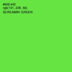 #65E442 - Screamin' Green Color Image