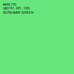 #65E77E - Screamin' Green Color Image