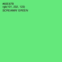 #65E87B - Screamin' Green Color Image