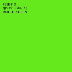 #65E91D - Bright Green Color Image