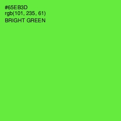 #65EB3D - Bright Green Color Image